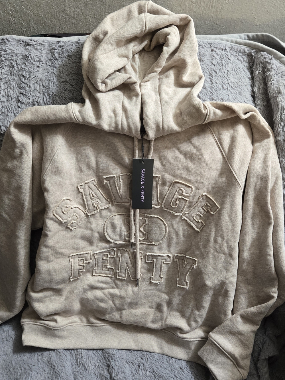 Savage X Fenty Women’s Beige Hoodie Sweatshirt
